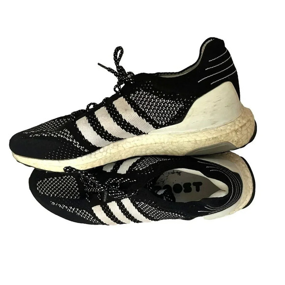 Adidas Ultra Boost DNA 2020 Mens Black White Lace Up 12 Sneaker Shoes Primeknit - Picture 2 of 7